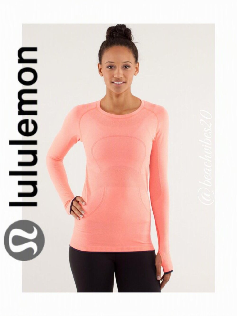 LULULEMON ATHLETICA Run: Swiftly Tech Long Sleeve EUC 8 LL-75